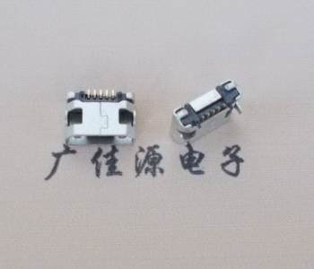 呼和浩特迈克小型 USB连接器 平口5p插座 有柱带焊盘