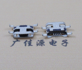 呼和浩特MICRO USB 5PIN接口 沉板1.6MM 四脚插板无导位