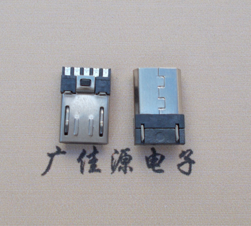 呼和浩特Micro USB 公头焊线短体10.5mm胶芯3.0前五后五