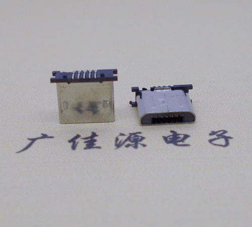 呼和浩特MICRO USB 5P公头短体5.6mm立贴带柱无卡勾