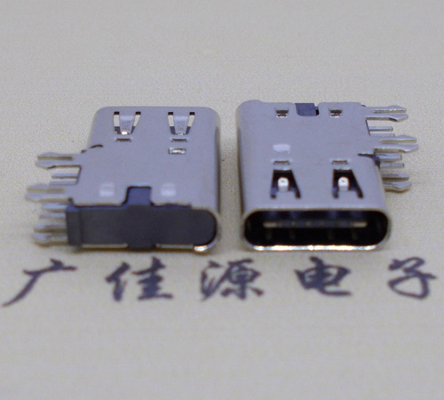 呼和浩特侧插USB3.1接头座子.90度type-c母座.6p侧插连接器