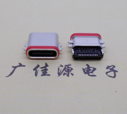 呼和浩特usb 3.1type-c24p母座沉板1.0mm前插后贴防水