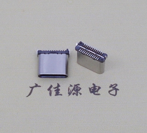 呼和浩特USB TYPE-C接口短体24P公头立式贴板高度H=8.0mm 高速数据传输快充电款